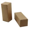 Brun Fällbara Kraft Paper Package Boxes Pure Color Gfit Box Läppstift Craft Essential Oil Roller Bottle Storage Carton 7 Storlekar tillgängliga