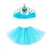 Ballet Fantaisie Pettiskirt Filles Tutu Jupes Avec Couronne Princesse Étoile Paillettes Paillettes Scène Dancewear Costume D'été Tulle Mini Robes