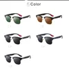 Klassieke gepolariseerde zonnebril Mannen Mode Vrouwen Zonnebril Retro Polariserende Lenzen Brillen Half Frame Geen Logo 5 Kleuren