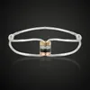 Luxe roestvrijstalen Boucheren verschillende zijde string hand maken armband vier kleur zirkoon ronde bangle sieraden vrouwen armbanden7930399