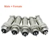 100pcs / lot 12 Aviation Tomada Masculino / Feminino 2 3 4 5 6 Pin 12 milímetros Circular Aviation soquete Jack fio conector