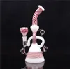 10in Rotate Decors Hookah Glass Bongs Recycler Oil Rigs with 14mm Rotate decors bowl included Global delivery