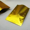 7x10 cm, 100 x złote głupie aluminiowe worki, folia mylarowa plastikowe torebki na ciepło, otwartą matową złotą aluminizowaną folia woreczka łez