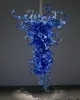 Lampada a sospensione economica Colore blu Design per la casa Contemporaneo Grandi plafoniere Lampadari stile Chihuly Lampada