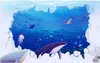 3d stereoscopic wallpaper hand-painted cartoon underwater world children's wallpapers background wall