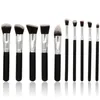 10PCS Makeup Borstar Set Trä Make Up Brush för ansikte / Ögonbryn / Cheep / LP / Concealer Makeup Kits 6 Typ