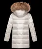2019 Kids039S Girl Women Boy Jacket Stake Parkas With Hood for Girls Dark Dark Down Down Down Buded REAL Real 100 Fur Wint2175810