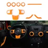 ABS Orange intérieur kit décoration 2 portes 10 pièces décoration couverture pour Jeep Wrangler JK 2011-2017 accessoires de voiture