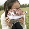 3D動物の顔ジッパーケースかわいい猫コイン財布女性豪華な財布ボルサ/子供財布メイクバギーヘッドセットバッグポーチボルサフェミニナギフト