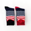 USA Flags Pattern Lovers Gockands Us Trump 2020 Sports Sock Black Red Fashion Hose Fit Men Woman RRA1775