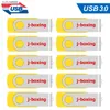 10X Yellow 16GB USB 3.0 Flash Drives Metal Rotating Flash Pen Drive Thumb Memory Stick Enough Storage for Computer Macbook Tablet Laptop