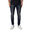 Мода - разорванные джинсы Slim Fit Biker Biker Брюки Весна Осень Моды Брюки