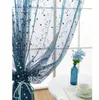 Durchsichtige Vorhänge aus Leinen mit besticktem Garn in frischer Natur für Wohnzimmer, Schlafzimmer, Fenster, halbtransparenter Schirm mit Blumenstickerei