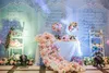 Artificial flower wall cherry blossom tail floral DIY wedding welcome decor photo studio road lead silk table runner flower row ALFF