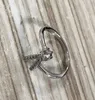 Anillo de plata de ley 925 de alta calidad con 26 letras para mujer, diamantes de imitación abiertos A-Z, anillos de dedo con letras iniciales, joyería para mujer Par307y