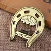 50st Tropic Wedding Favors Horseshoe Design Bronze Bottle Opener med Elegant presentförpackning Solid Metal Beer Openers Bar Party Supplies