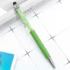 Creative 24 Color Bling Crystal Ballpoint Pen Creative Pilot Stylus Touch Pen for Writing Stationery Office School Student Gift