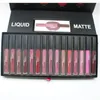 HUD @ -Beauty 16PCSマット液体口紅セット防水リップ光沢のあるリップグロス栄養価の高いRouge a Levre Maquillage Lonting