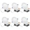 Stock aux États-Unis - Downlight LED mince 15 W 6 pouces avec boîte de jonction 15 W = 120 W 1125LM 3000 K Blanc chaud Luminaire de plafond encastré à intensité variable