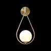 Simple Art Decoration LED Copper Wall Lamp Glass Wall Sconce Bedside Aisle Indoor Home Light Fixture E27 Lamp Wall Lamp for Living Room