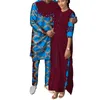 African Clothes Women Ankara Print Long Dresses Mens Shirt and Pants Sets Lover Couples Clothes African Design Clothing WYQ146