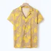 Mannen Shirt Zomer 2020 Fashion Print Casual Gestreepte Shirts Korte Mouwen Losse Hawaiiaanse Vakantie Strand Top Blouse Drop #45282M