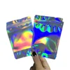 8,5 x 13 cm große, holografische, regenbogenfarbene Mylar-Beutel von Space Seal, FDA-zugelassene, wiederverschließbare, lebensmittelechte Beutel