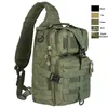 Esportes ao ar livre Caminhadas Sling Bag Ombro Pack Camuflagem Tactical Molle Peito Saco No11-114