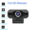マイクミニコンピュータカメラ、ラップトップ、デスクトップウェブカメラカメラオンライン教育のための柔軟な回転可能なフルHD 1080p 2KウェブカメラUSB