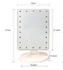 Miroirs Miroir de maquillage à écran tactile à LED Miroir de vanité professionnelle avec 16/22 LIGNES LED COMPTORT TOP COMPTOST 360 ROTATION