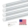 V أنابيب LED متكاملة على شكل 4 أقدام و 5 أقدام و 6 أقدام و 8 قدم LED TUBE T8 72W جوانب مزدوجة المتجر ضوء البرودة باب ضوء متجر متجر المرآب مستودع غرفة التخزين Autobody