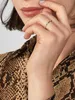925 Стерлинговые серебряные кольца для женщин Симпатичные Циркон Круглый Геометрический Свадьба Изделия Ювелирные Изделия Минималистский Подарок