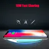 Q20 Cellphone Wireless Charger 10W Fast Charging Pad Not Heating Phone Mount Holder for iPhone Samsung Huawei Universal Free Shipping