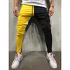 Pantalons pour hommes Mens Patchwork Contraste Couleur Hip Hop Joggers Homme Slim Sportswear Streetwear Crayon Sarouel Pantalon
