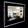 Colonna a 3 unità A4 Sistemi di visualizzazione sospesi con asta per cavi a lato singolo Kit di visualizzazione per finestre a LED Display per paesaggi a LED per immobili193Q