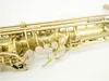 Chegada nova Única Retro Brushed Gold Banhado Bronze BB Tenor Saxofone Instrumentos Musicais Qualidade de qualidade com casos Pode personalizar o logotipo