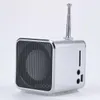 100 sztuk Przenośny TD-V26 Mini Przenośny aluminium Speaker Speaker Sound Box FM Radio Support TF / SD