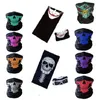 Halloween Czaszki Szaliki Maska Masquerade Mardi Gras Czarny Neck Straszny Motocykl Multi Funkcja Naklejki Maski Neckwear