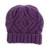 Vaste kleur gebreide winterschedels garen hoed warme beanie dames hoeden kerstcadeau wil en zandig drop -schip