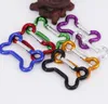 100pcs Bone Shape Hook Ring Aluminum Carabiner Camping Hiking Tools Quick Hook Backpacking Hanging Buckle Keychain