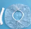 دش كاب قبعة قابلة لإعادة الاستخدام حمام من البلاستيك الشفاف للماء سبا سفر العناية بالشعر واحدة معطلة دش الاستحمام كاب KKA7073