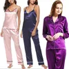 Dames zijden satijn pyjamas pyjamas dames pjs loungewear slaapkleding sets nachthemd 2022