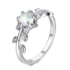 10 stuks 1 partij trendy bruiloft sieraden vuur opaal edelstenen zilveren ringen Rusland Amerikaanse Australië vrouwen ringen sieraden cadeau