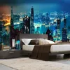 ドロップシップシティビルディング風景カスタム3D写真壁紙寝室の壁3Dモダンなリビングルームソファーテレビの背景壁壁画デパーデ
