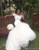 2019 Vintage Romantisches südafrikanisches nigerianisches Meerjungfrau-Hochzeitskleid Günstige Spitze Church Garden Western Formales Brautkleid Plus Size Maßgeschneidert