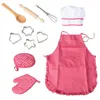 11st Cock Set Protective Complete Nontoxic Lightweight Durable Kitchen Pook Playset för barn som spelar kök matlagning förkläde