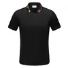 OK Luxe Italië Designer Stripe Polo Shirt T-shirts Luxe Snake Polos Bee Floral Embroidery Mens High Street Mode Paard Polo T-shirt