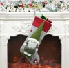 19 inch Hanging Christmas Stocking Kits Felt Applique Classic Socks for Xmas Home Decor Candy Gift Bag Holders for Kids