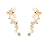 Retro Rose Branch Ear Clip Kvinnors Individuella Anti Allergy Luxury Ear Cuff Designer Stud Örhängen Gratis frakt