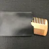 Pocket Wooden Beard Comb Double Sides Super Narrow Thick Wood Combs with bag Pente Madeira Lice Pet Hair Tool2563103